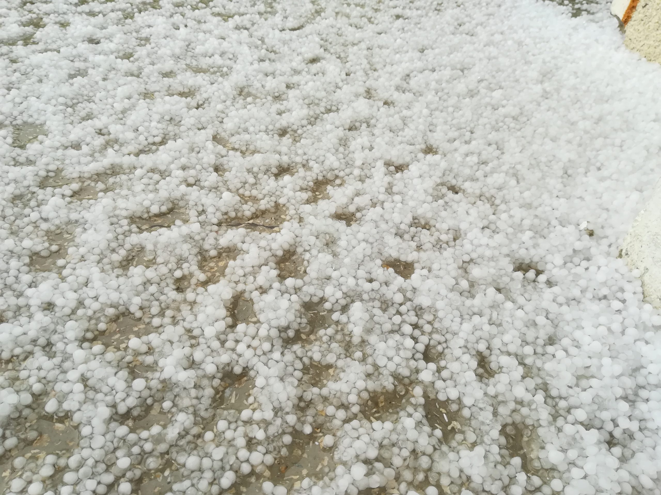 Grindină la sfârșit de aprilie