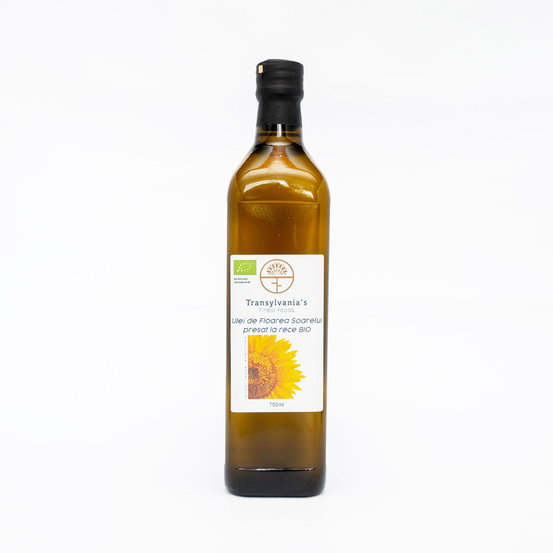 Ulei de Floarea Soarelui presat la rece BIO 750ml Transylvania’s Finest Foods