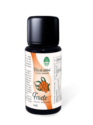 Ulei de cătină extravirgin ecologic, 15ml, Dropper