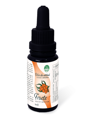 Ulei de cătină extravirgin ecologic, 15ml, Pipetă