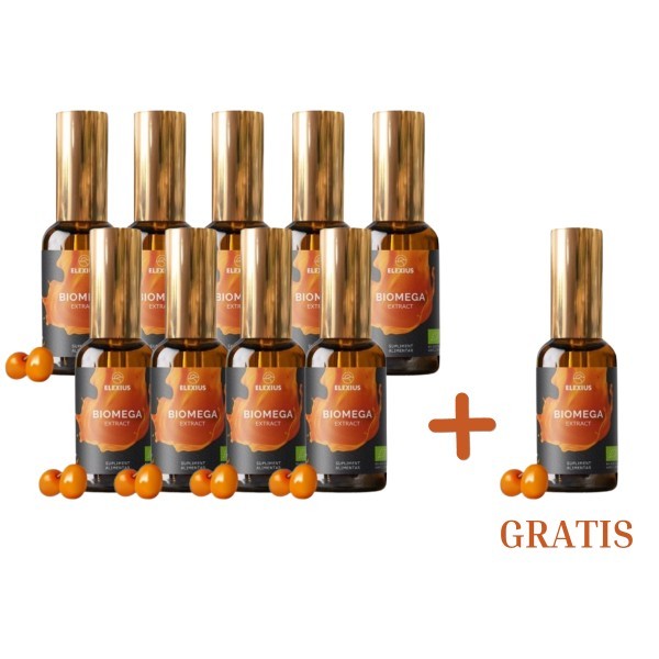 Pack Tratament Continuu Psoriazis, pentru 9 luni – 50 ml x 9 sticluțe + 1 sticluță, 50 ml GRATIS Ulei de Cătină Biomega Extract 100% Pur, Natural și Ecologic