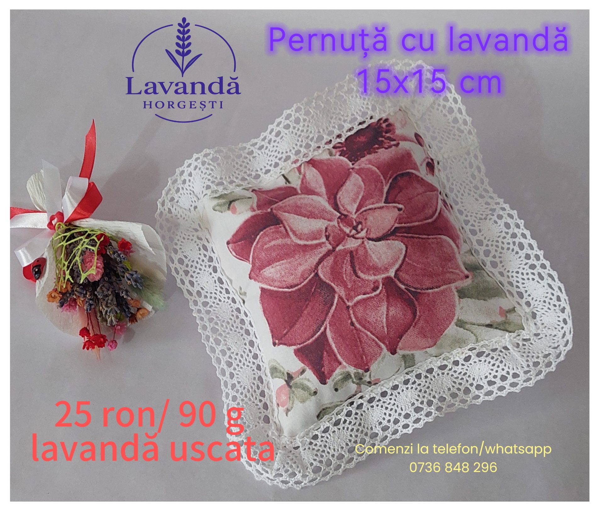 Pernuțe cu lavandă uscată ecologică