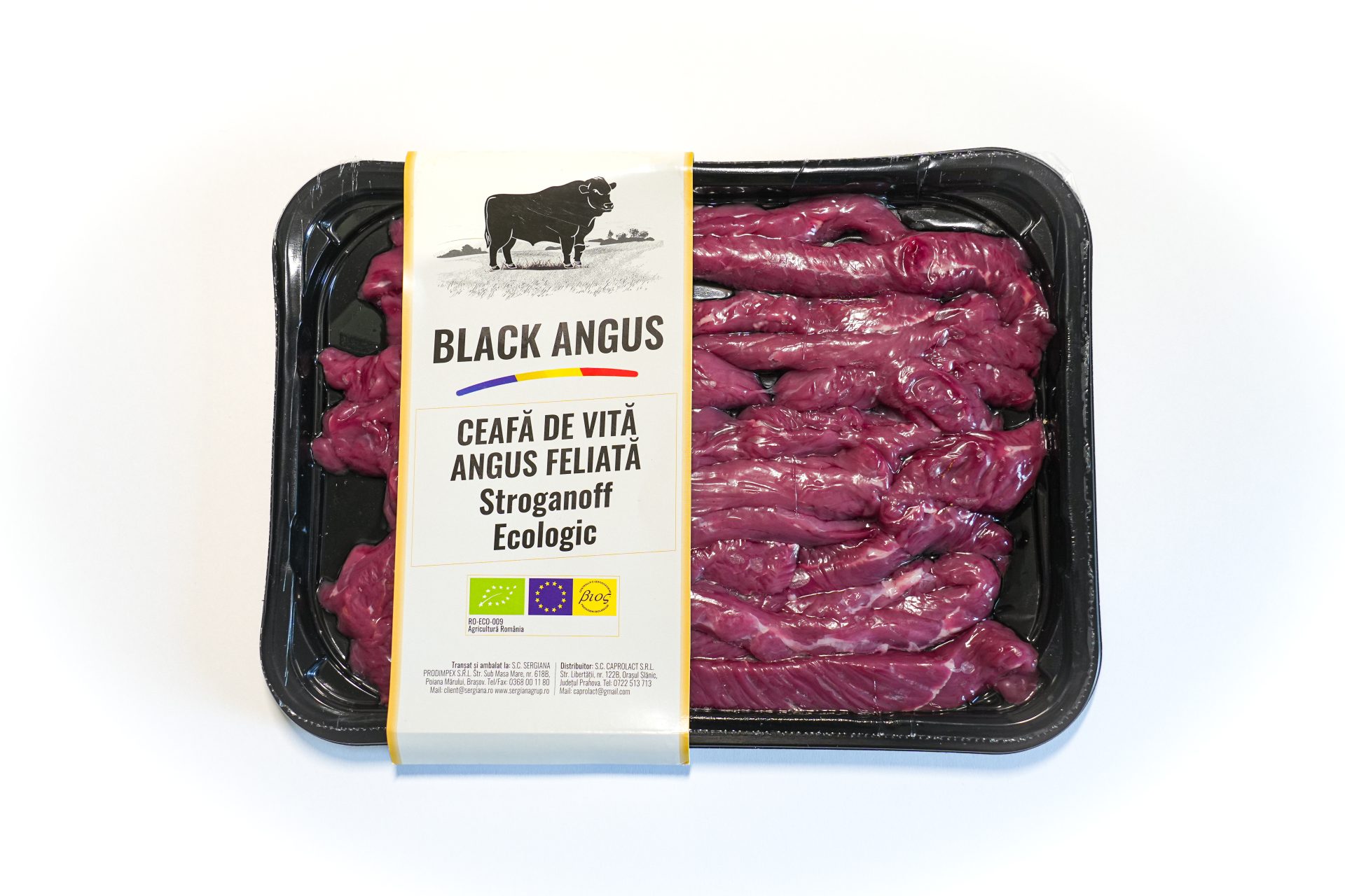 Ceafa Angus BIO felii Stroganoff
