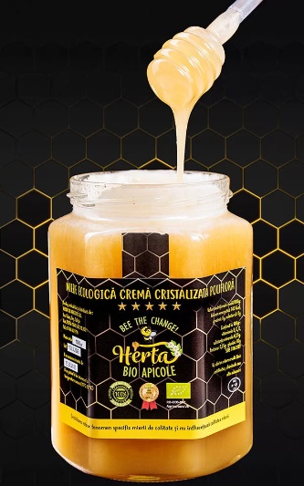 Miere Ecologica BIO Crema Cristalizata din Flora Salbatica 1000g