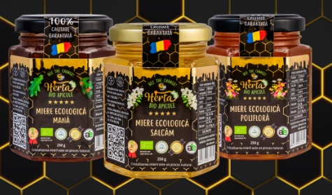 Pachet Mini Combo 3x Borcane Miere Bio Ecologica 250g (salcam, mana, flora salbatica)