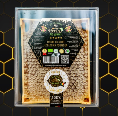 Fagure cu miere BIO din Flora Salbatica 400-500g