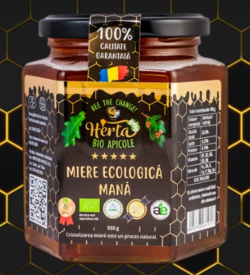 Miere Ecologica BIO de mana 550g
