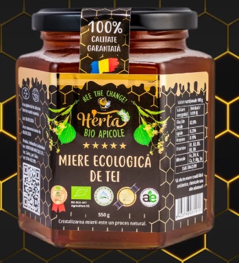 Miere Ecologică BIO de Tei 550g
