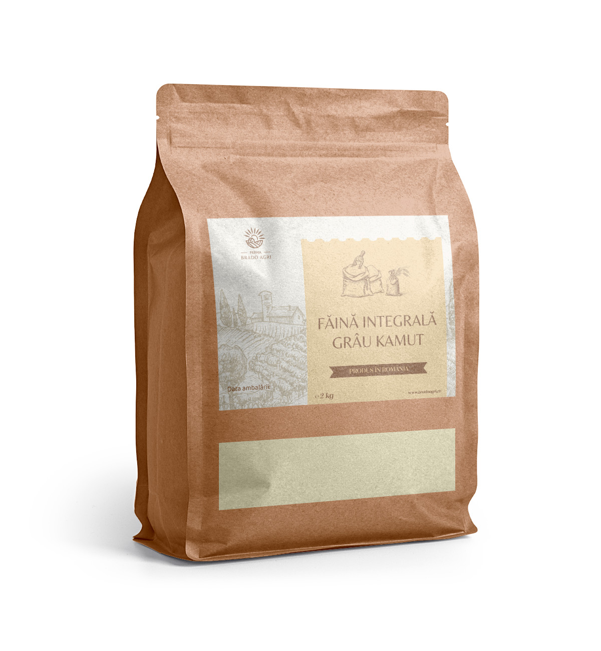 Făină integrală din grâu Khorasan – 2 kg, bogată în proteine și minerale