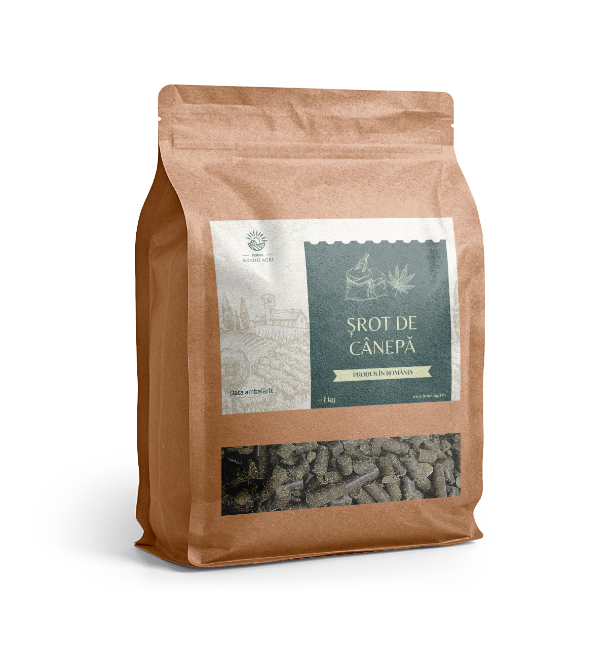 Şrot de cânepă 1kg – sursă vegetală concentrată de proteine și fibre