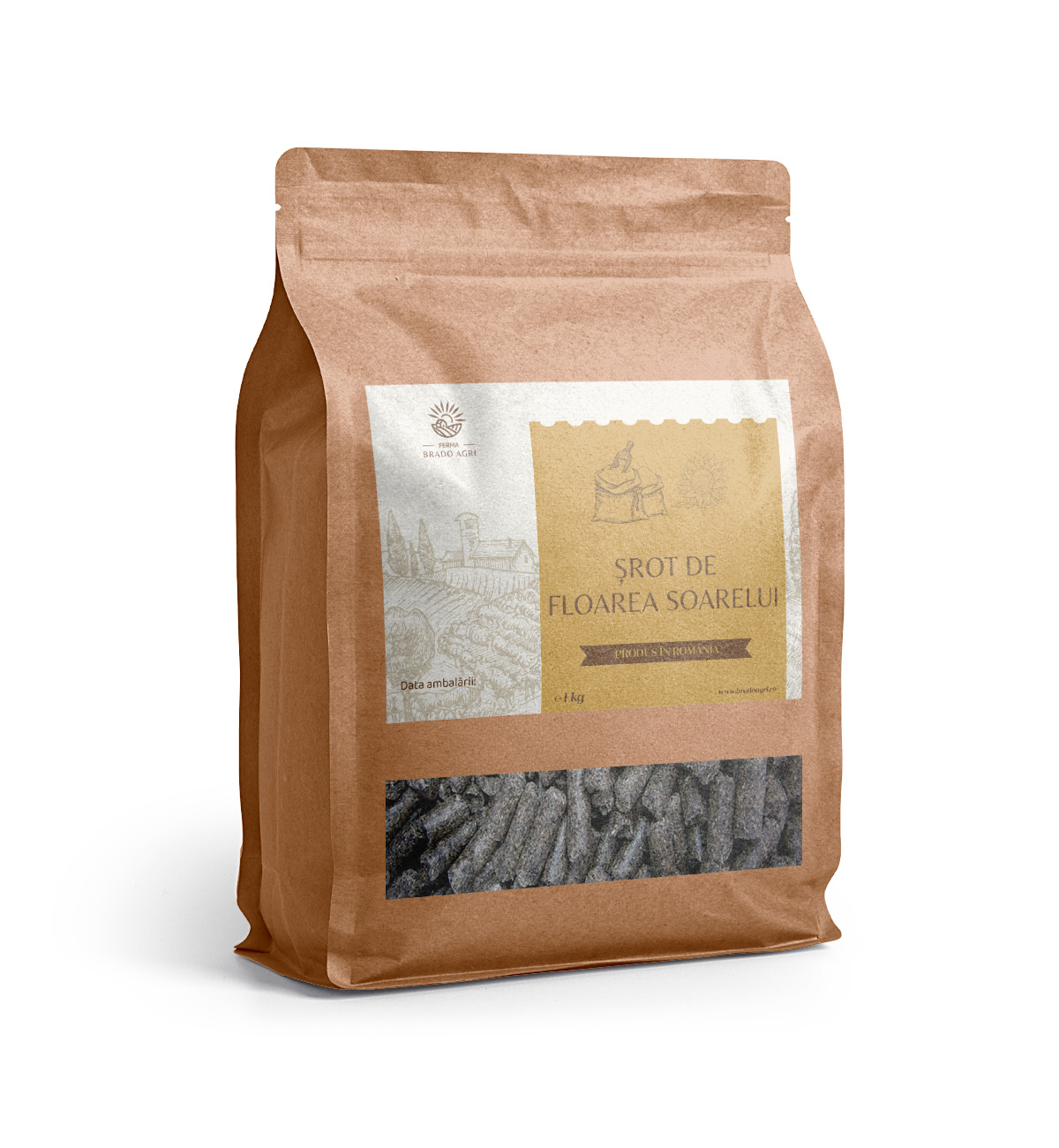 Șrot de floarea‑soarelui 1kg – sursă economică și nutritivă pentru nutriția animalelor